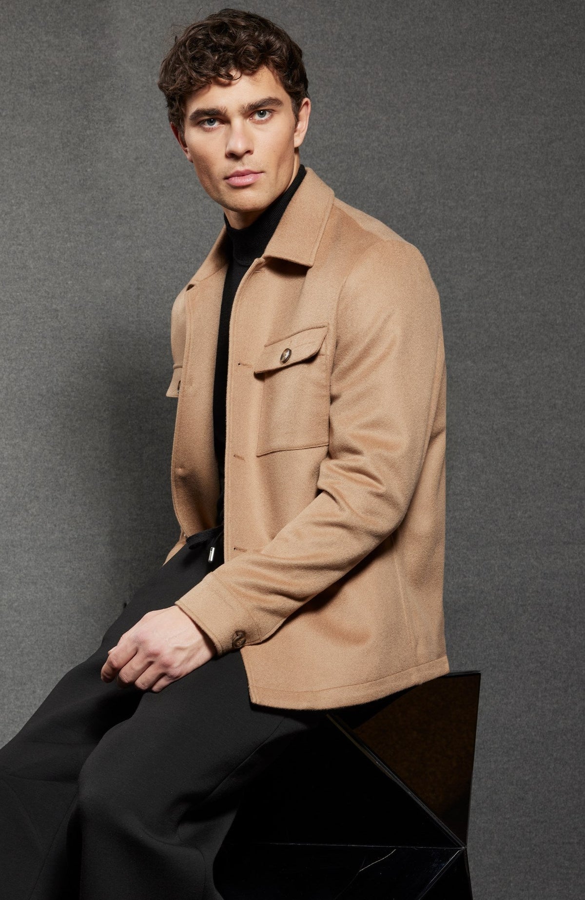 Bryce Cashmere Shirt Jacket - MENS - Cardinal of Canada-US-Bryce Cashmere Shirt Jacket