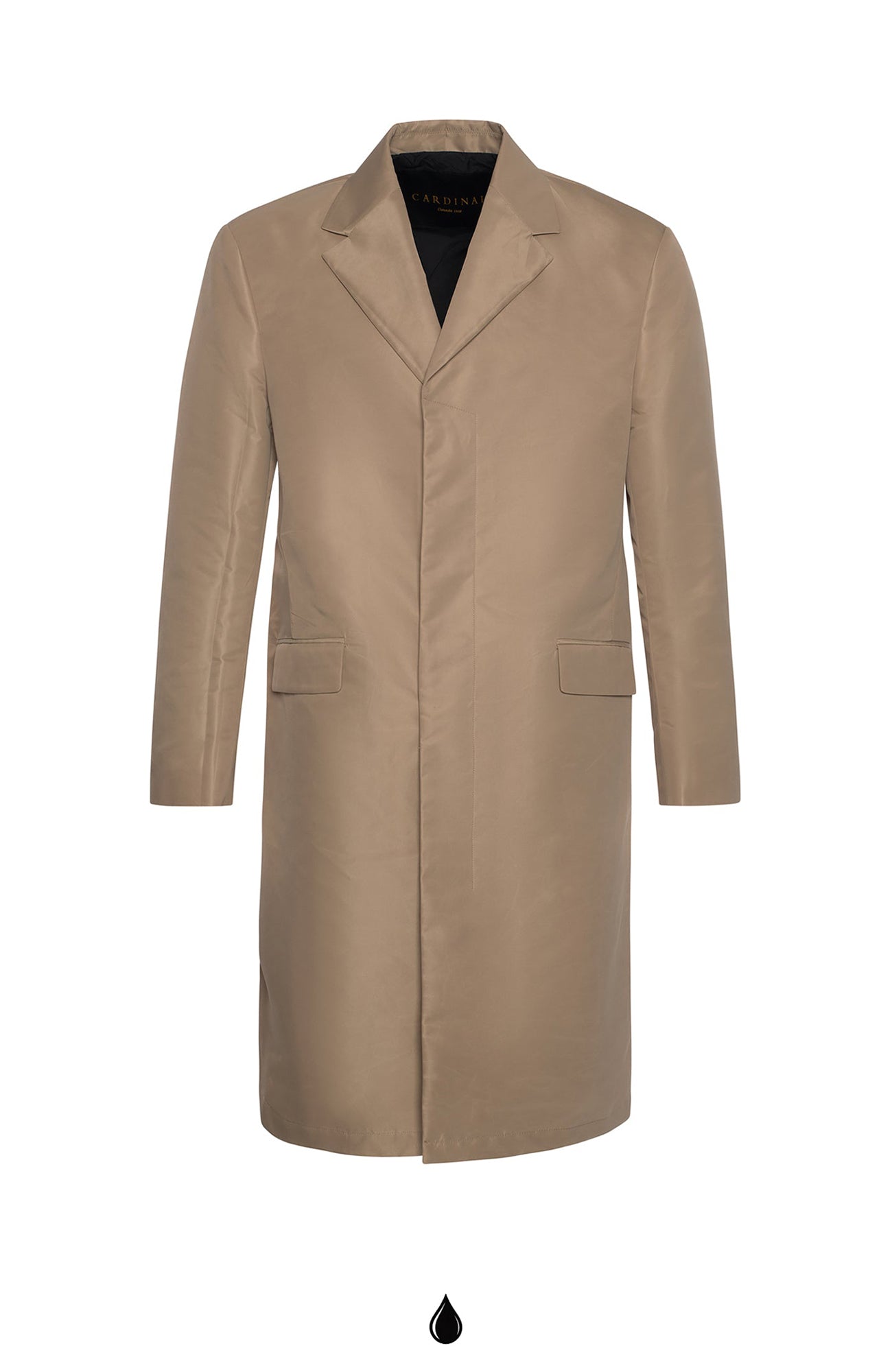 MAX CAMEL SINGLE BREAST RAIN COAT 41.5 INCH LENGHT