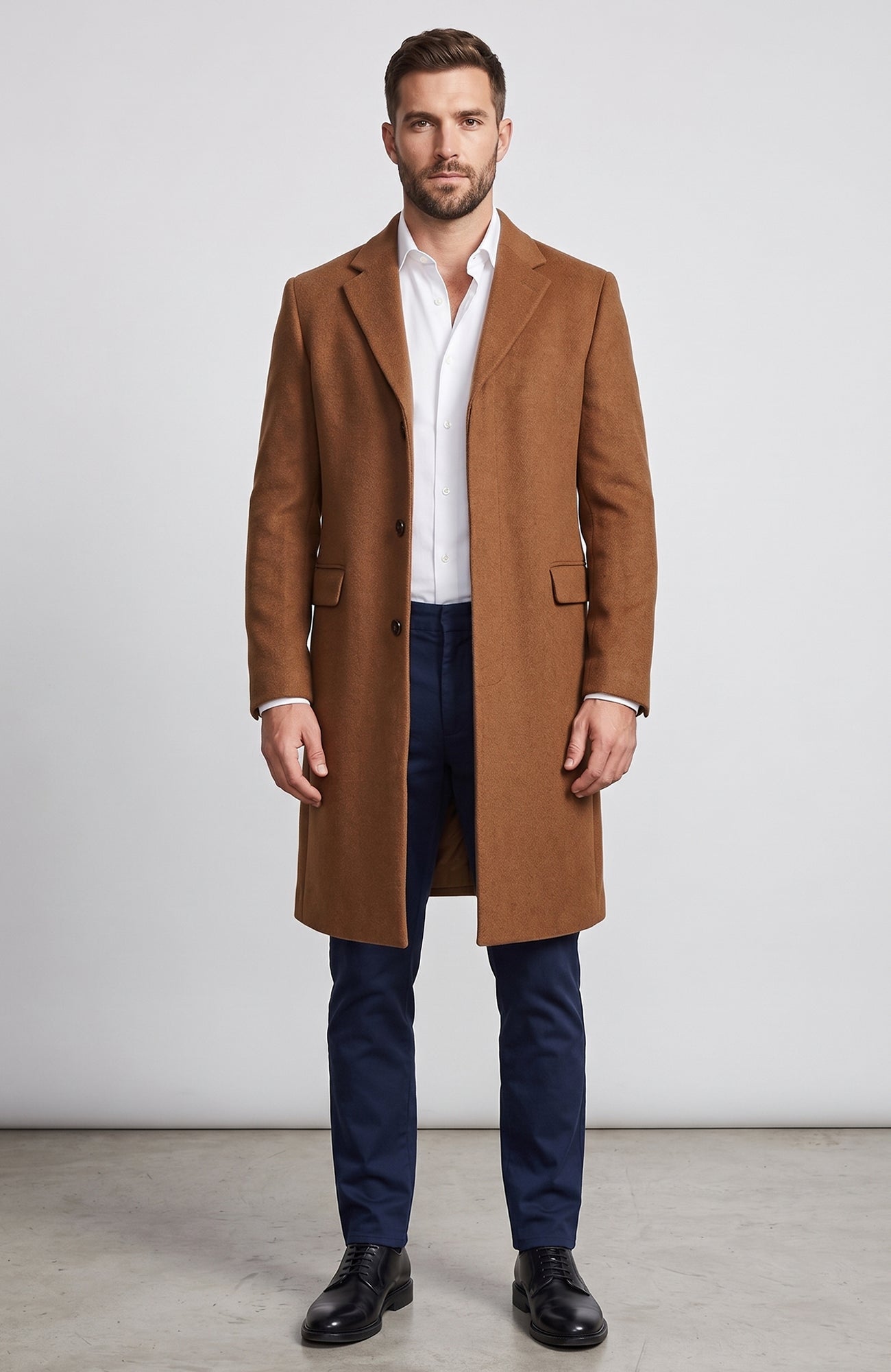 Mercer Cashmere Topcoat In Vicuna - MENS - Cardinal of Canada - US - Mercer Cashmere Topcoat In Vicuna