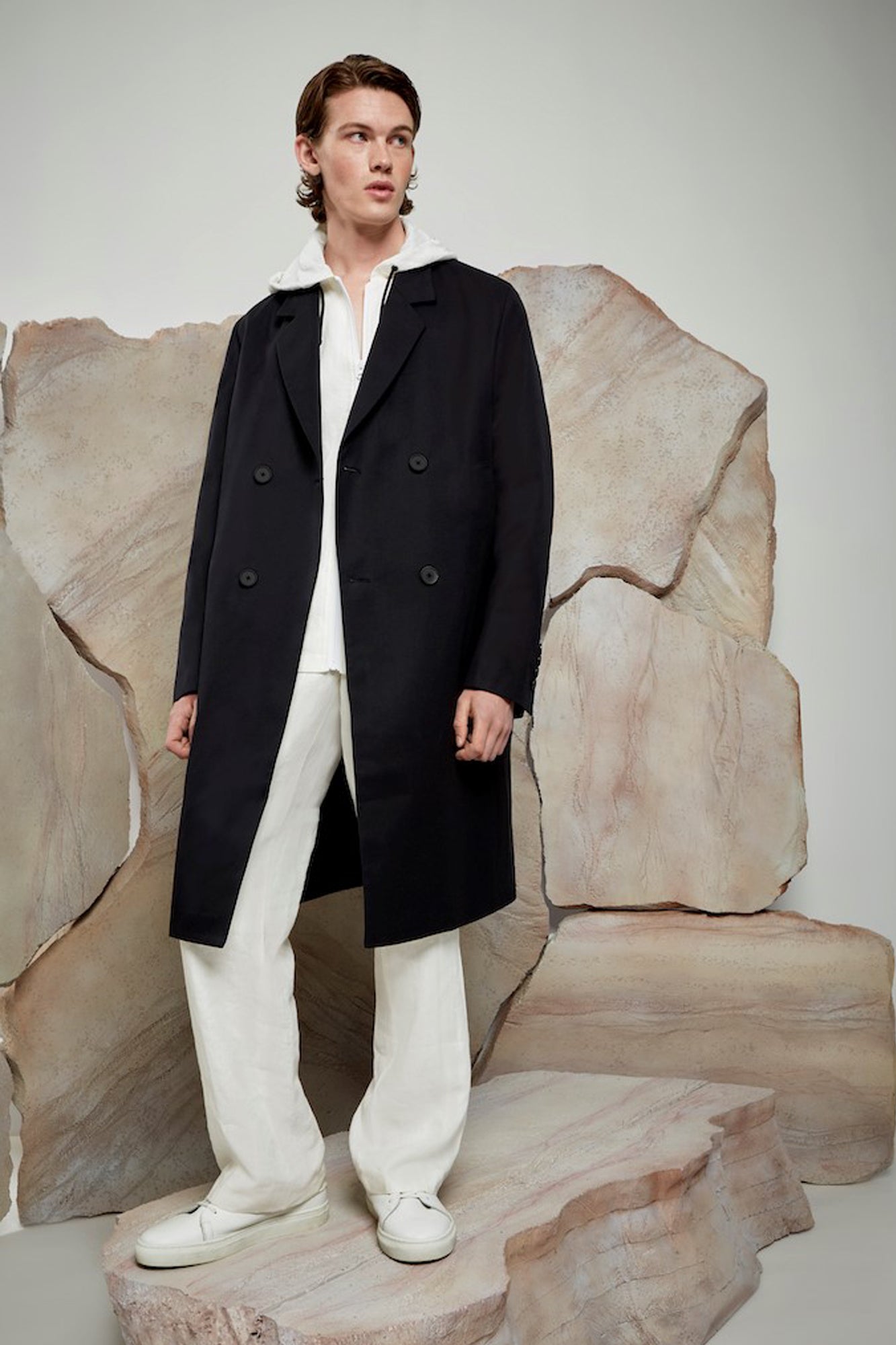 LIMITED EDITION: SCOTTSDALE DOUBLE BREAST RELAXED NAVY TOPCOAT