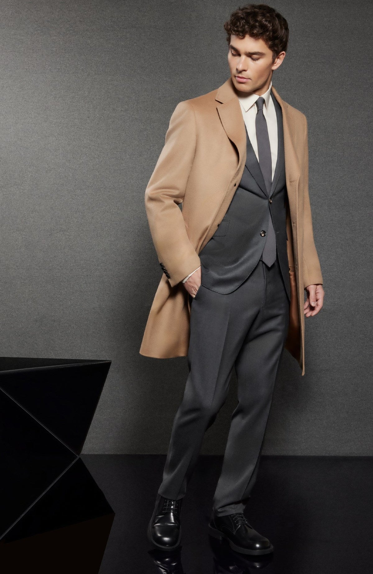 St. Pierre Lightweight Cashmere Topcoat in Camel - MENS - Cardinal of Canada-US-St. Pierre Lightweight Cashmere Topcoat in Camel