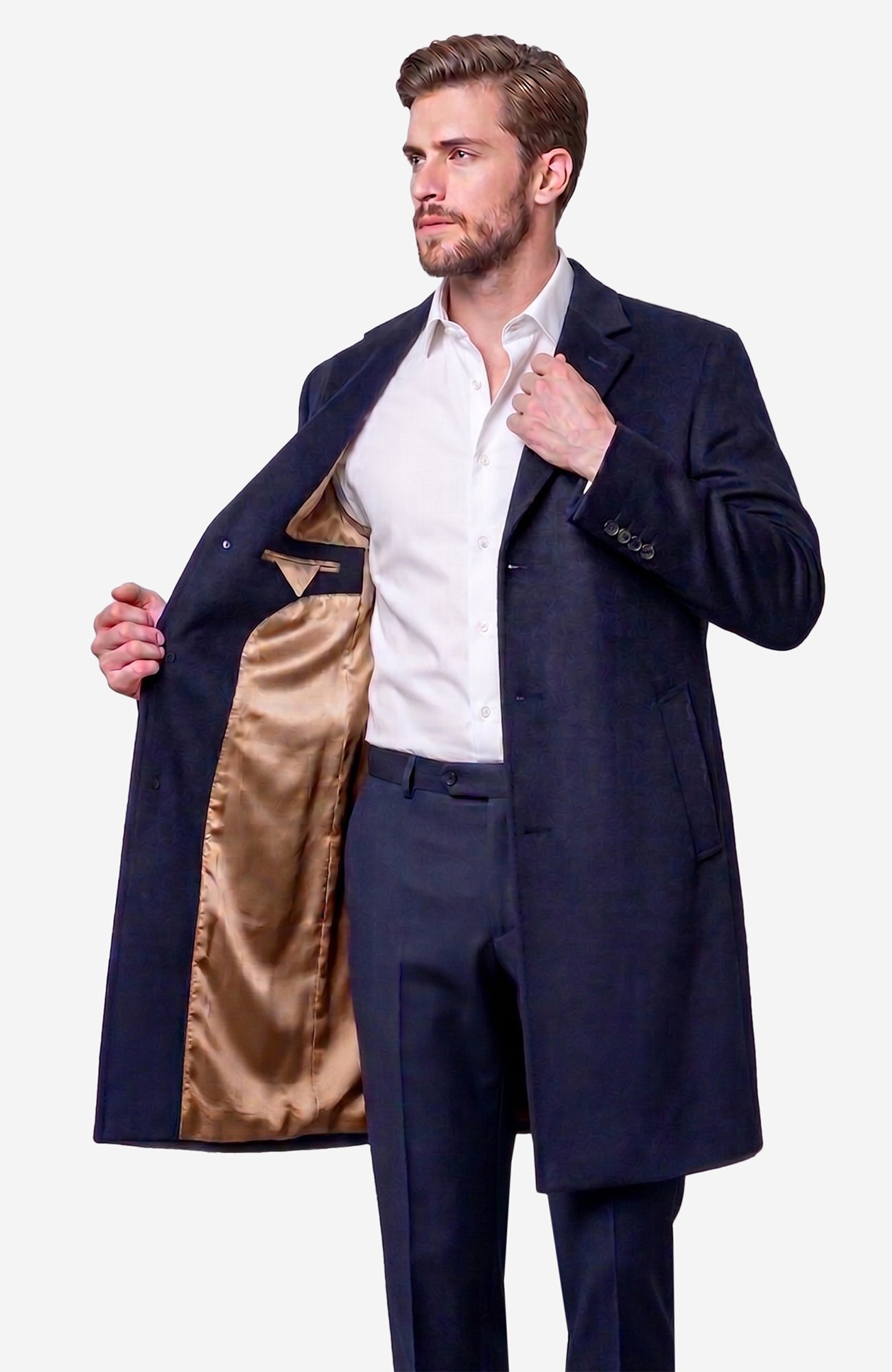 The St. Pierre Navy Cashmere Topcoat - Cardinal of Canada - US - The St. Pierre Navy Cashmere Topcoat