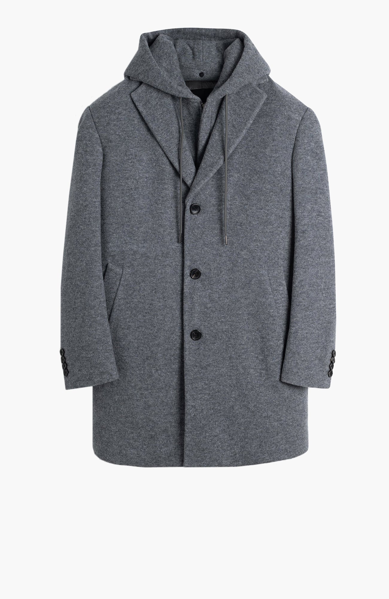 Tyson Charcoal Topcoat With Primaloft Insulation - MENS - Cardinal of Canada-US-Tyson Charcoal Topcoat With Primaloft Insulation