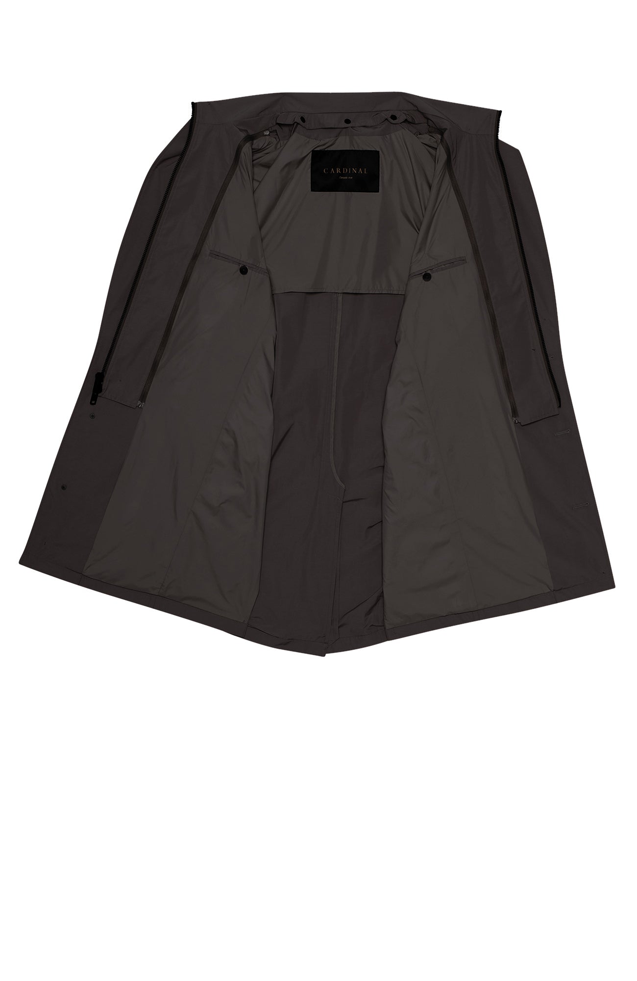 FOX SINGLE BREAST BLACK TOPCOAT - MENS - Cardinal of Canada-US-FOX SINGLE BREAST WATER REPELLANT BLACK TOPCOAT 38 inch length