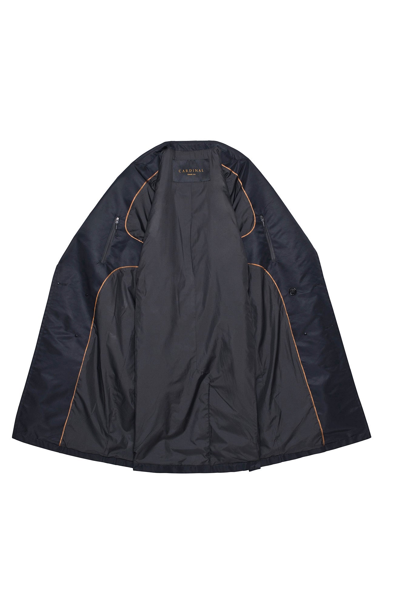 LEO BLACK DOUBLE BREAST RAINCOAT - MENS - Cardinal of Canada-US-LEO BLACK DOUBLE BREAST RAINCOAT 41.5 INCH LENGTH