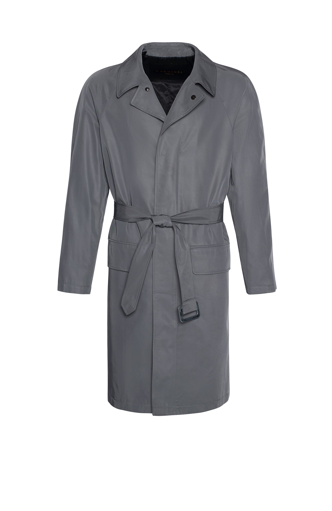 LIMITED EDITION: COLE GREY BELTED RAINCOAT - MENS - Cardinal of Canada-US-LIMITED EDITION: COLE GREY BELTED RAINCOAT 41 INCH LENGTH