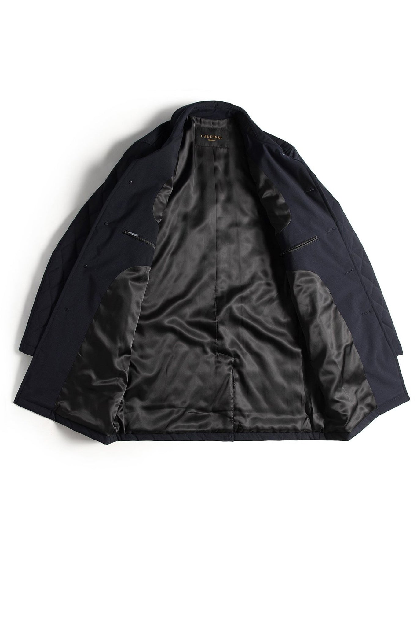 MANSFIELD NAVY WOOL CAR COAT - Cardinal of Canada-US-MANSFIELD NAVY WOOL CAR COAT