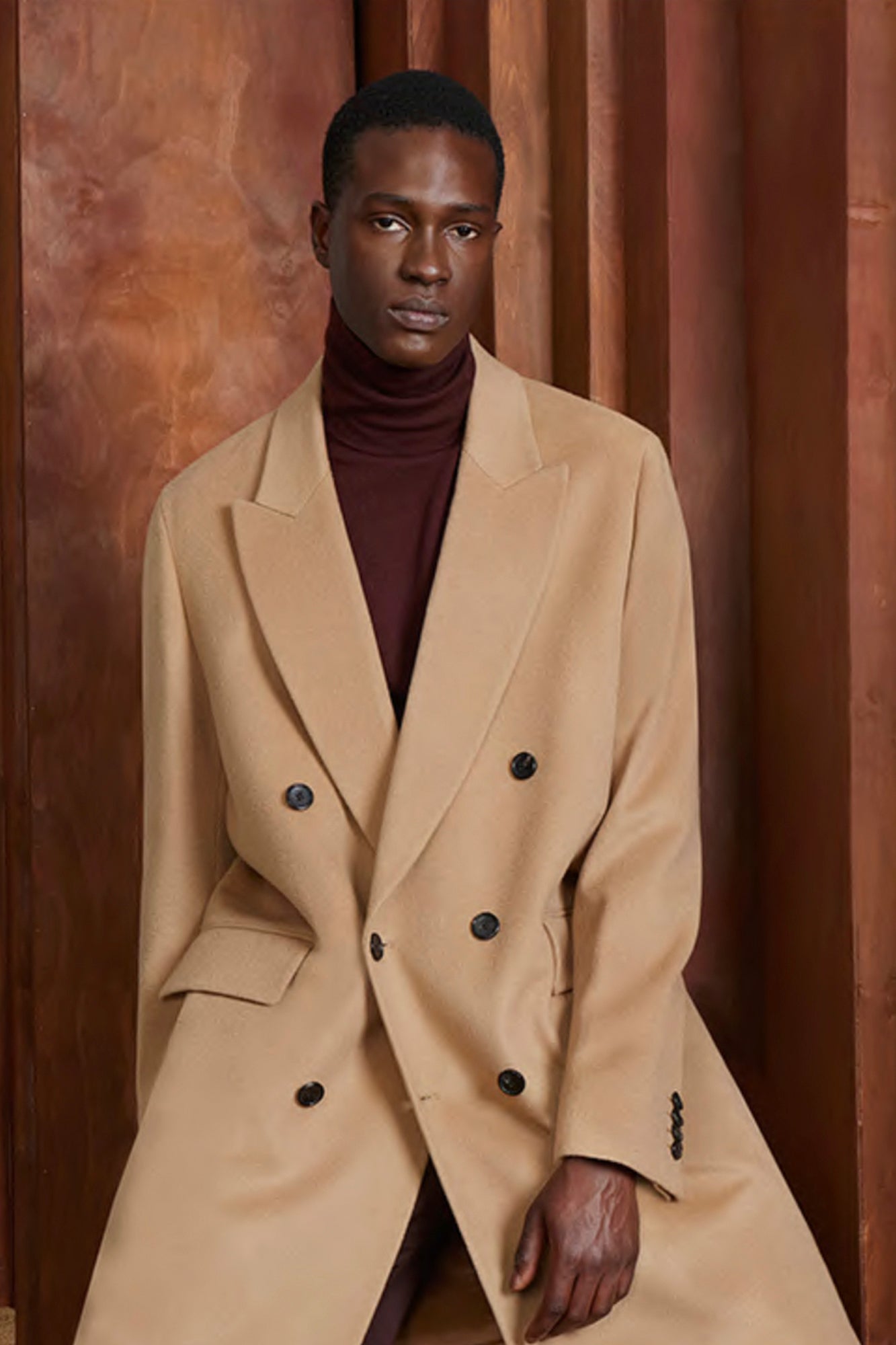 THOMAS WOOL & CASHMERE CAMEL OVERCOAT - Cardinal of Canada-US-THOMAS WOOL & CASHMERE CAMEL OVERCOAT