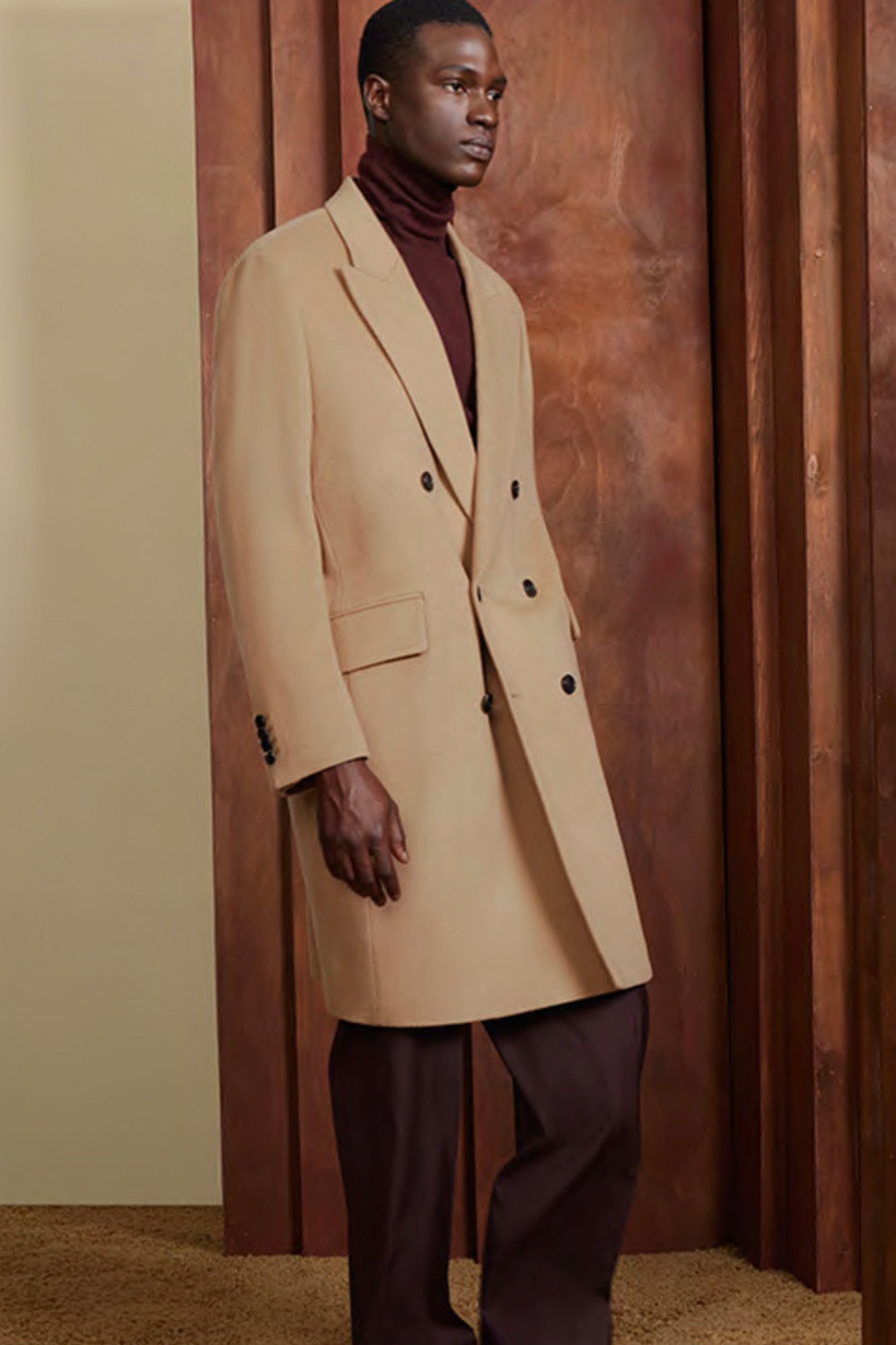 THOMAS WOOL & CASHMERE CAMEL OVERCOAT - Cardinal of Canada-US-THOMAS WOOL & CASHMERE CAMEL OVERCOAT