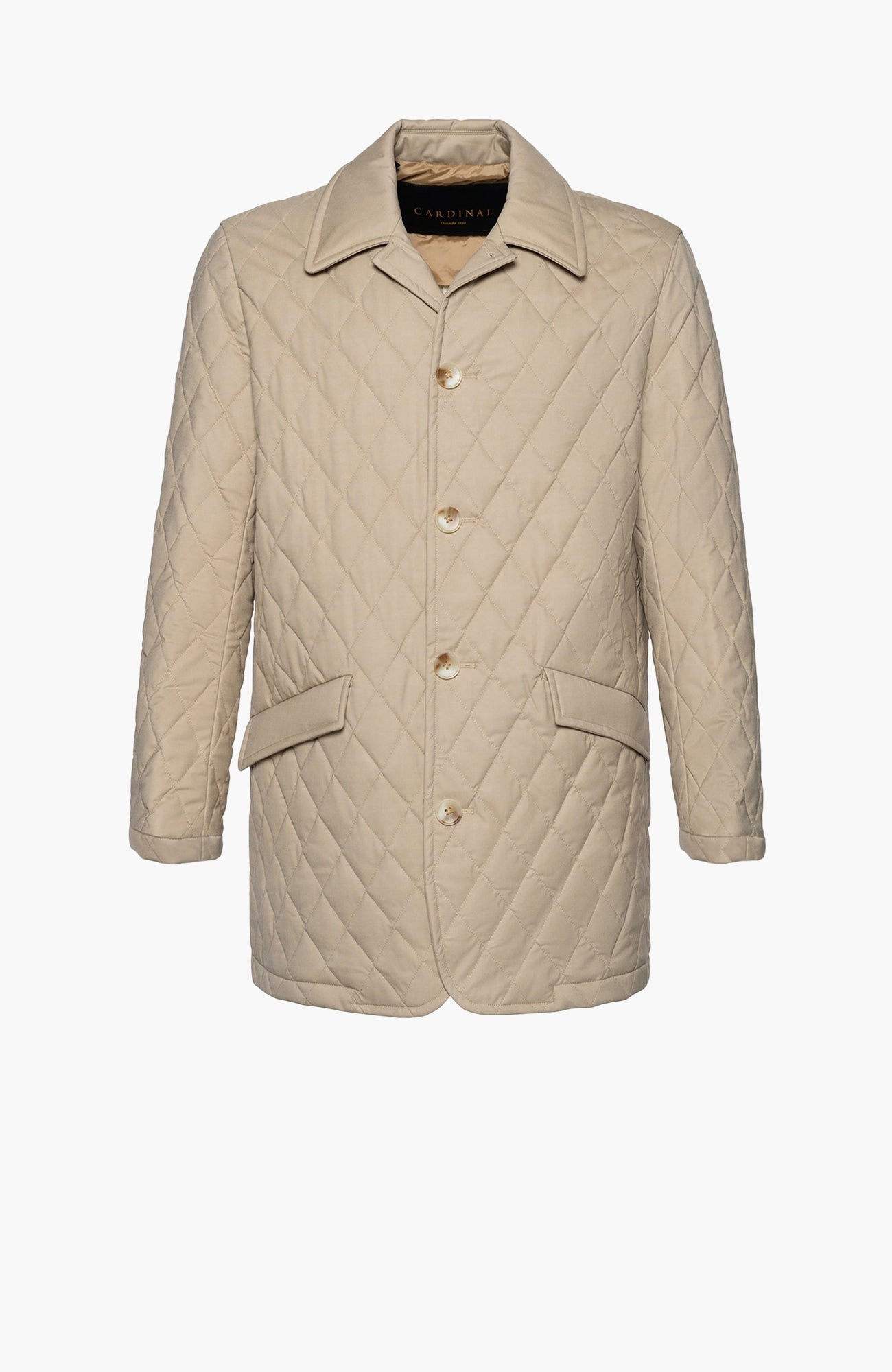 Byron Tan Diamond Quilted Carcoat - Cardinal of Canada-US-Byron Tan Diamond Quilted Carcoat