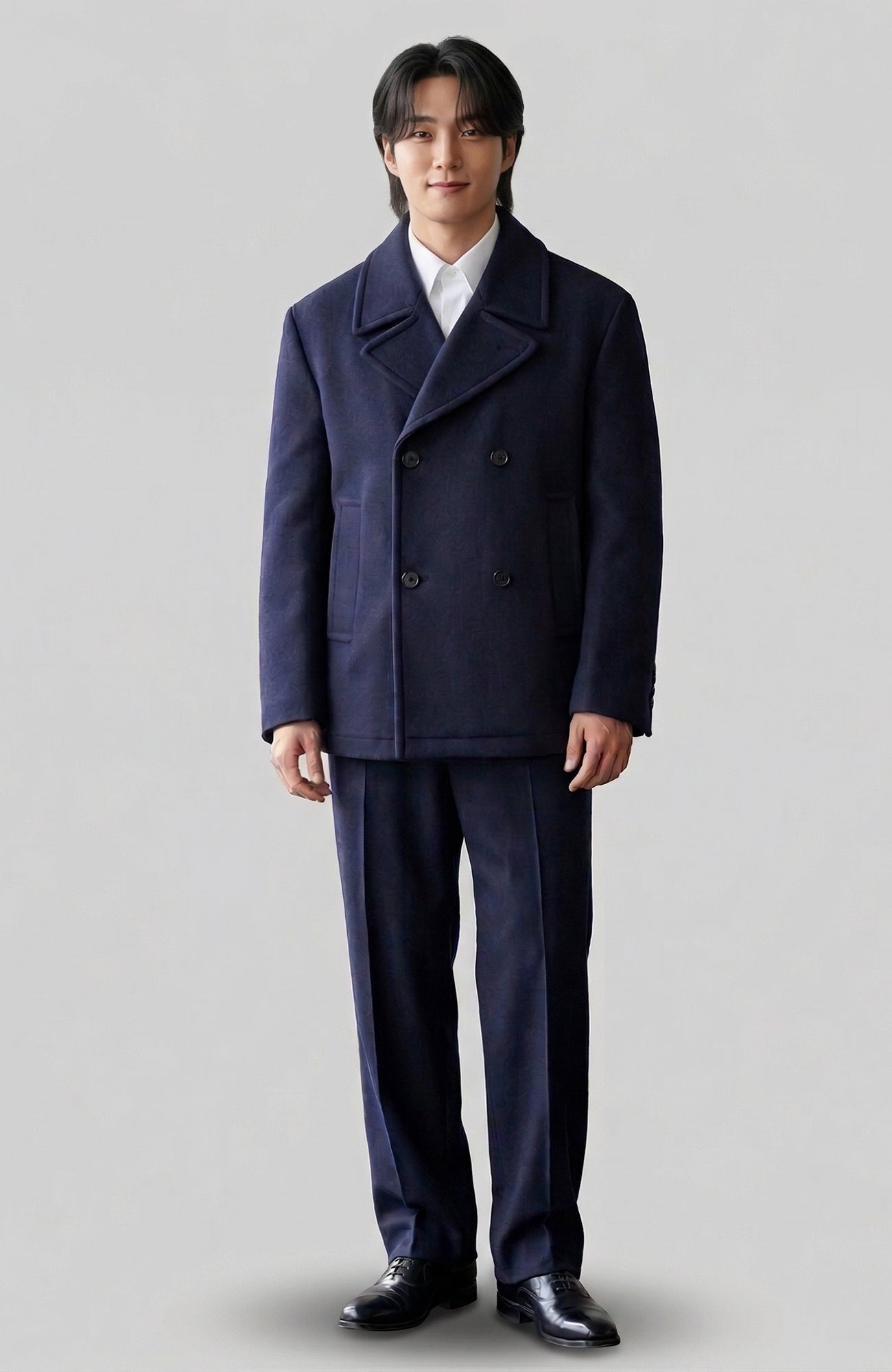 Carrara Navy Wool & Cashmere Peacoat - MENS - Cardinal of Canada - US - Carrara Navy Wool & Cashmere Peacoat