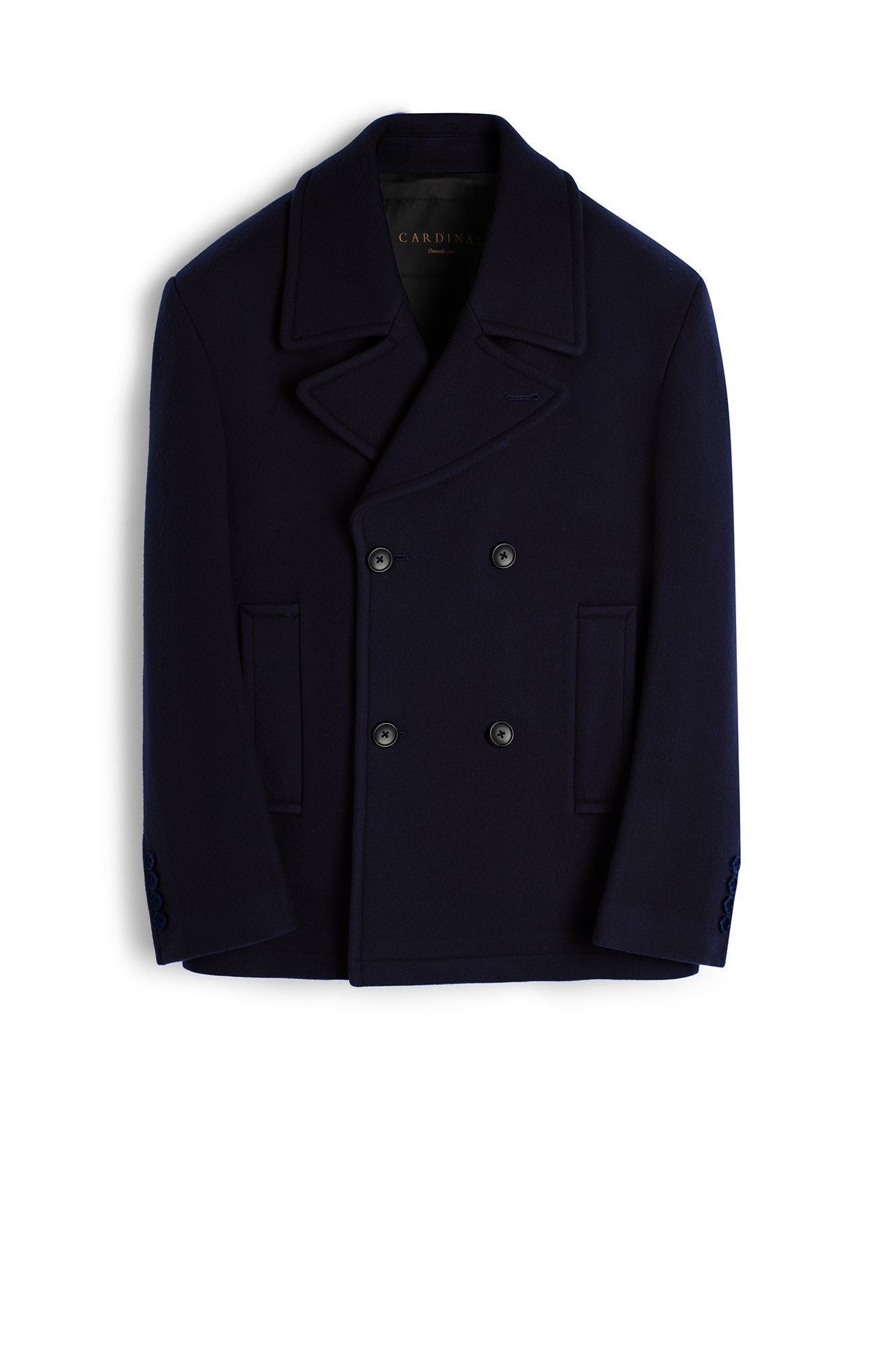 CARRARA NAVY WOOL & CASHMERE PEACOAT - MENS - Cardinal of Canada - US - CARRARA NAVY WOOL & CASHMERE PEACOAT