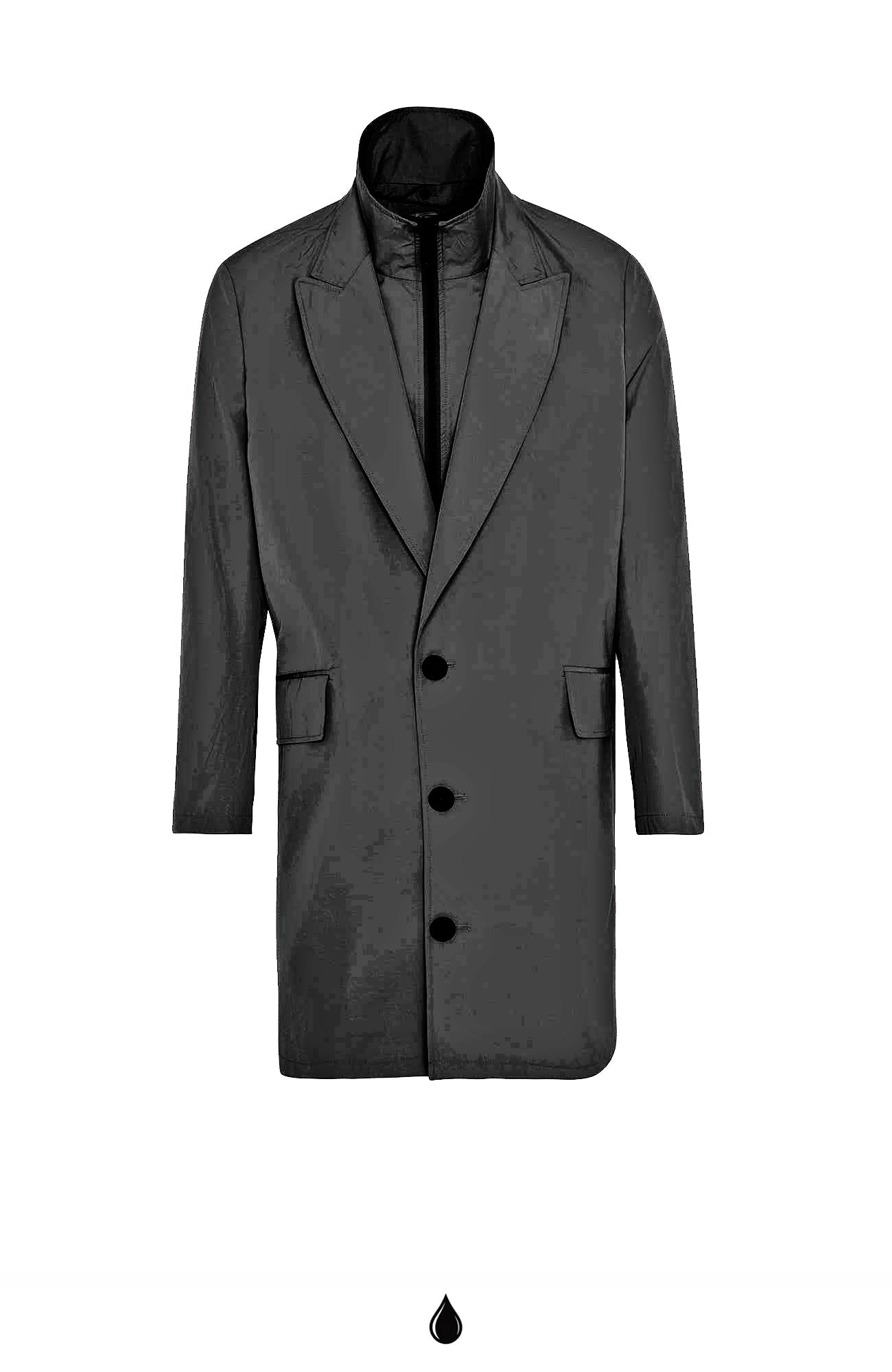 Fox Black Water Repellent Topcoat - MENS - Cardinal of Canada - US - Fox Black Water Repellent Topcoat