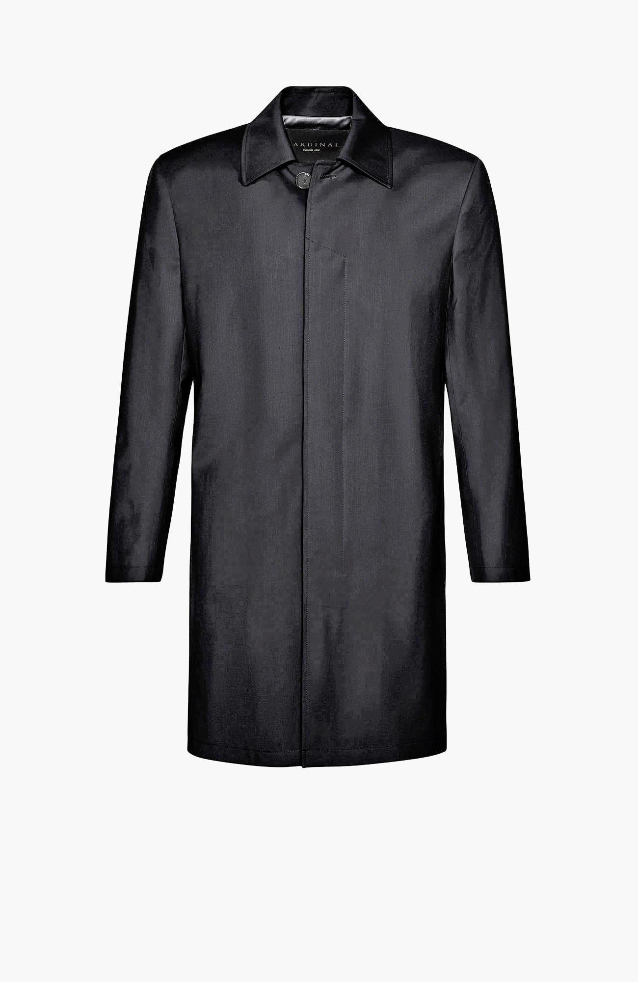Jax Water Repellent Black Wool Coat - Cardinal of Canada-US-Jax Water Repellent Black Wool Coat
