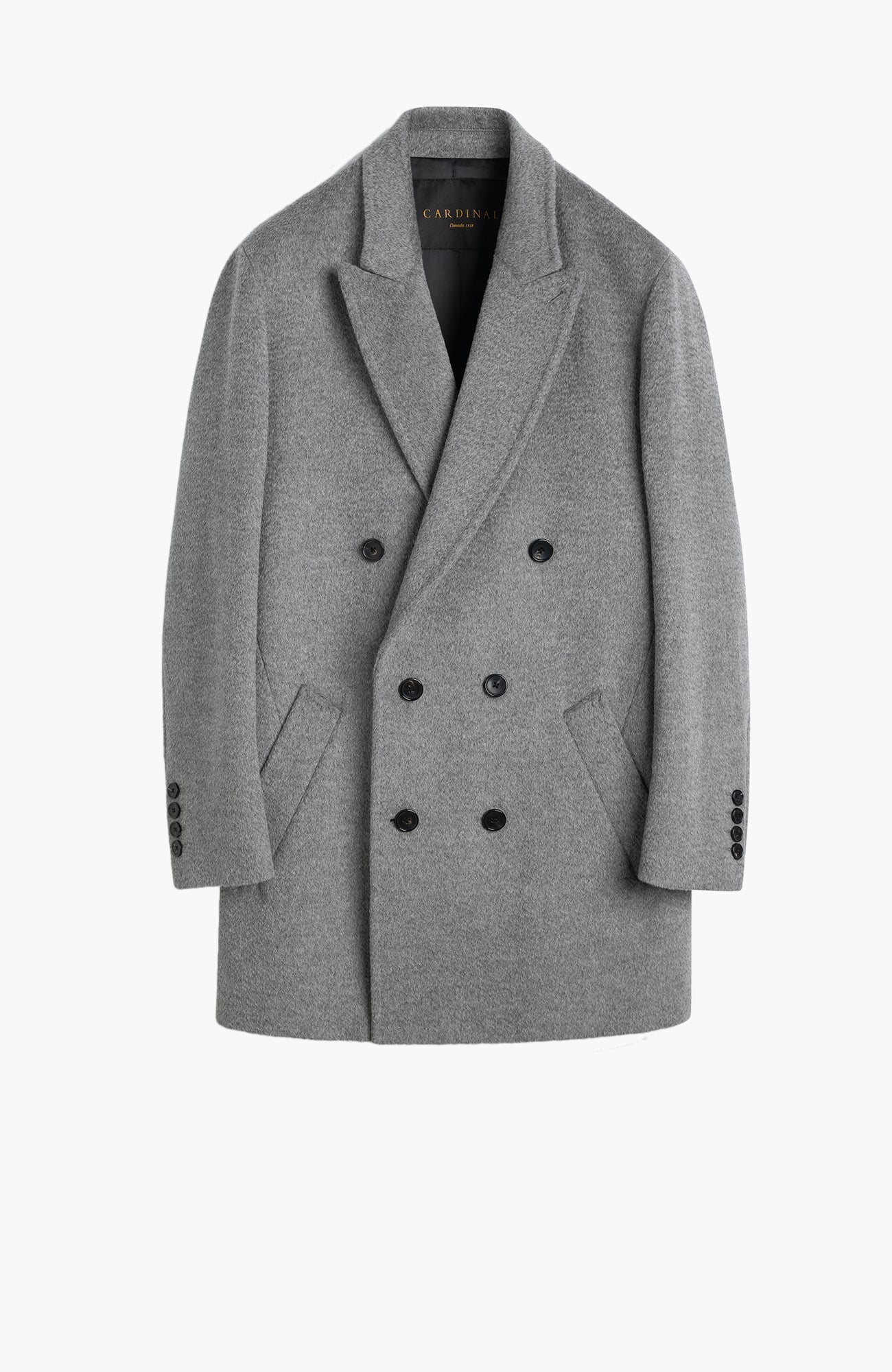 Logan Wool & Alpaca Double Breast Topcoat - MENS - Cardinal of Canada-US-Logan Wool & Alpaca Double Breast Topcoat