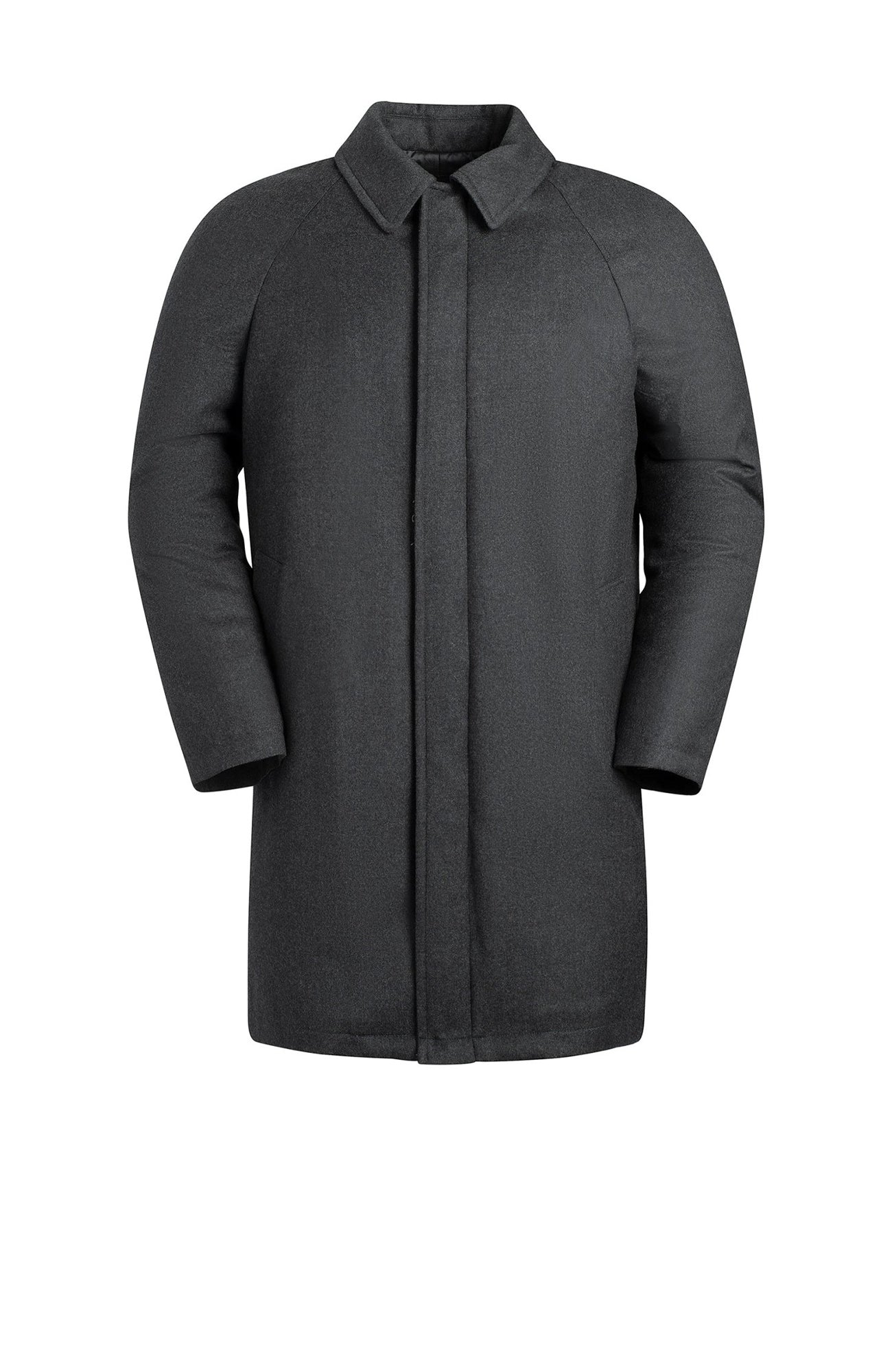 MCMILLAN CHARCOAL WOOL CAR COAT