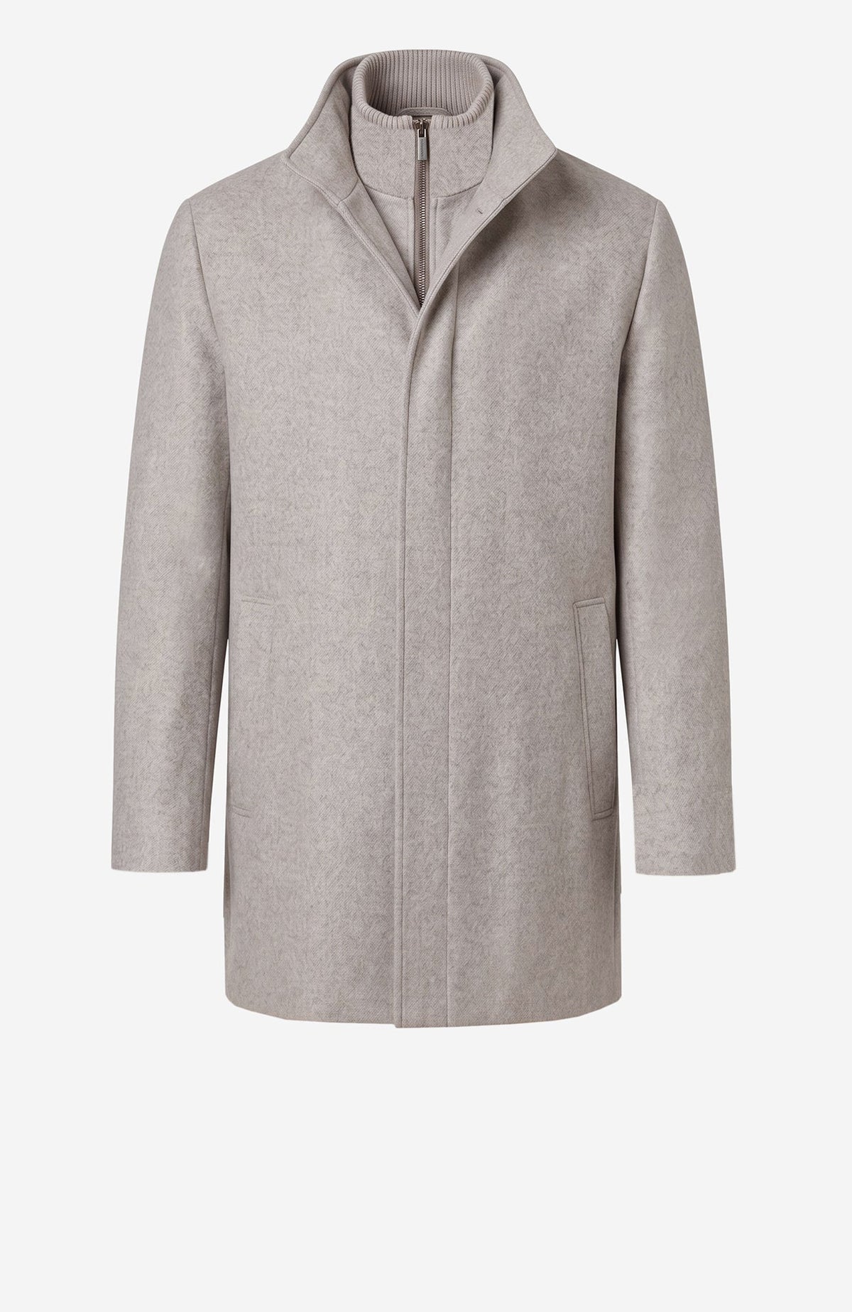 Mont-Royal Taupe Wool & Cashmere Car Coat - MENS - Cardinal of Canada-US-Mont-Royal Taupe Wool & Cashmere Car Coat