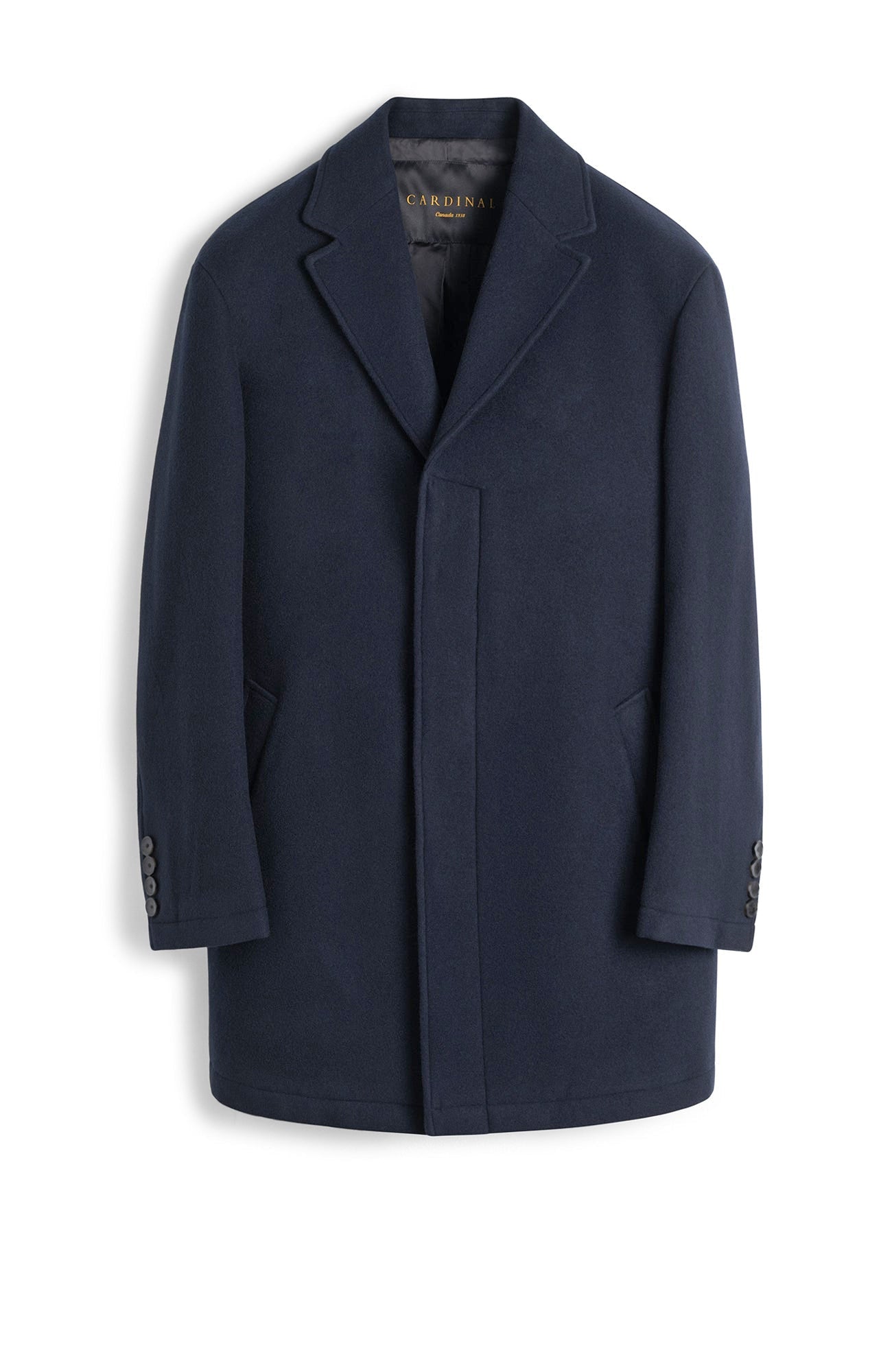 ONIX NAVY WOOL TOPCOAT - MENS - Cardinal of Canada - US - ONIX NAVY WOOL TOPCOAT