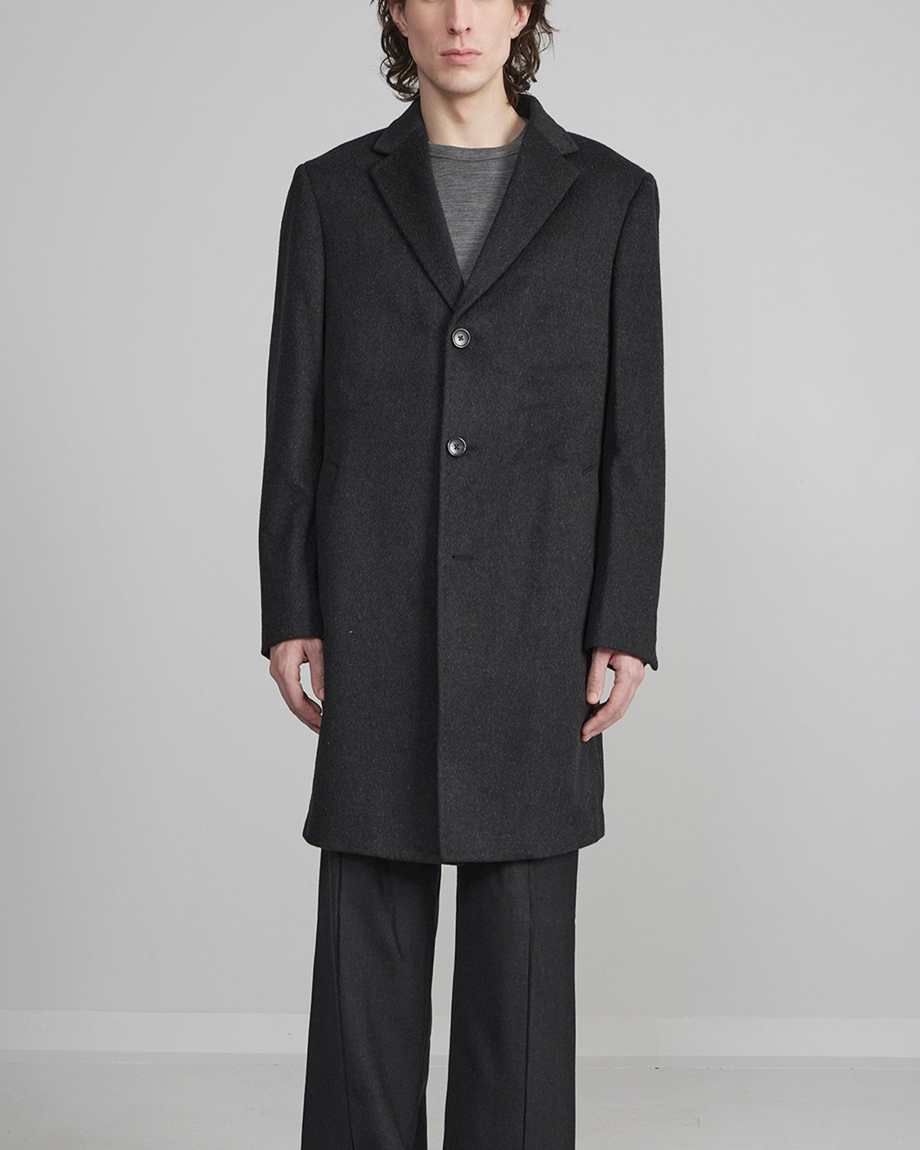 ST - PIERRE CHARCOAL CASHMERE OVERCOAT - Cardinal of Canada - US - ST - PIERRE CHARCOAL CASHMERE OVERCOAT