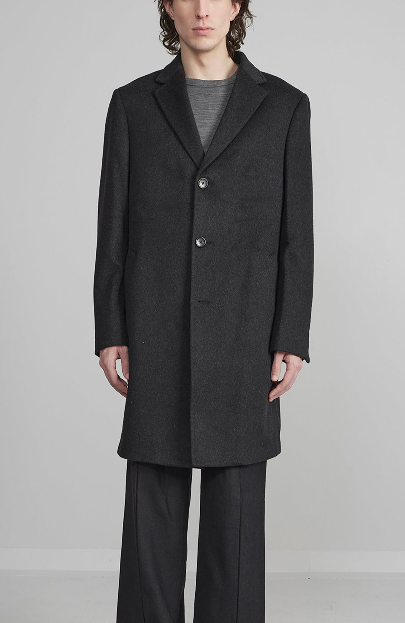 ST - PIERRE CHARCOAL CASHMERE OVERCOAT - Cardinal of Canada - US - ST - PIERRE CHARCOAL CASHMERE OVERCOAT