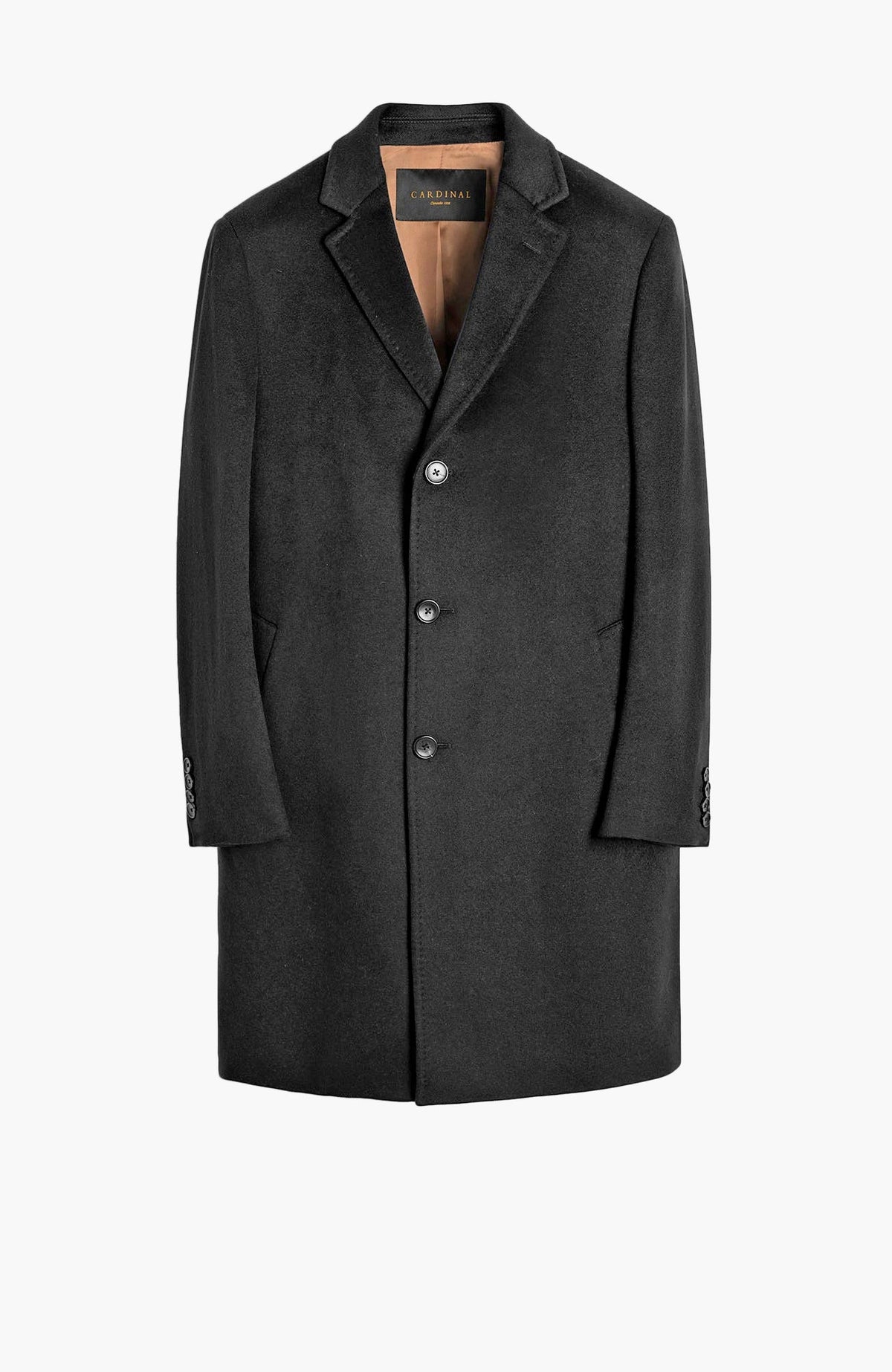 St. Pierre Charcoal Cashmere Topcoat - Cardinal of Canada-US-St. Pierre Charcoal Cashmere Topcoat