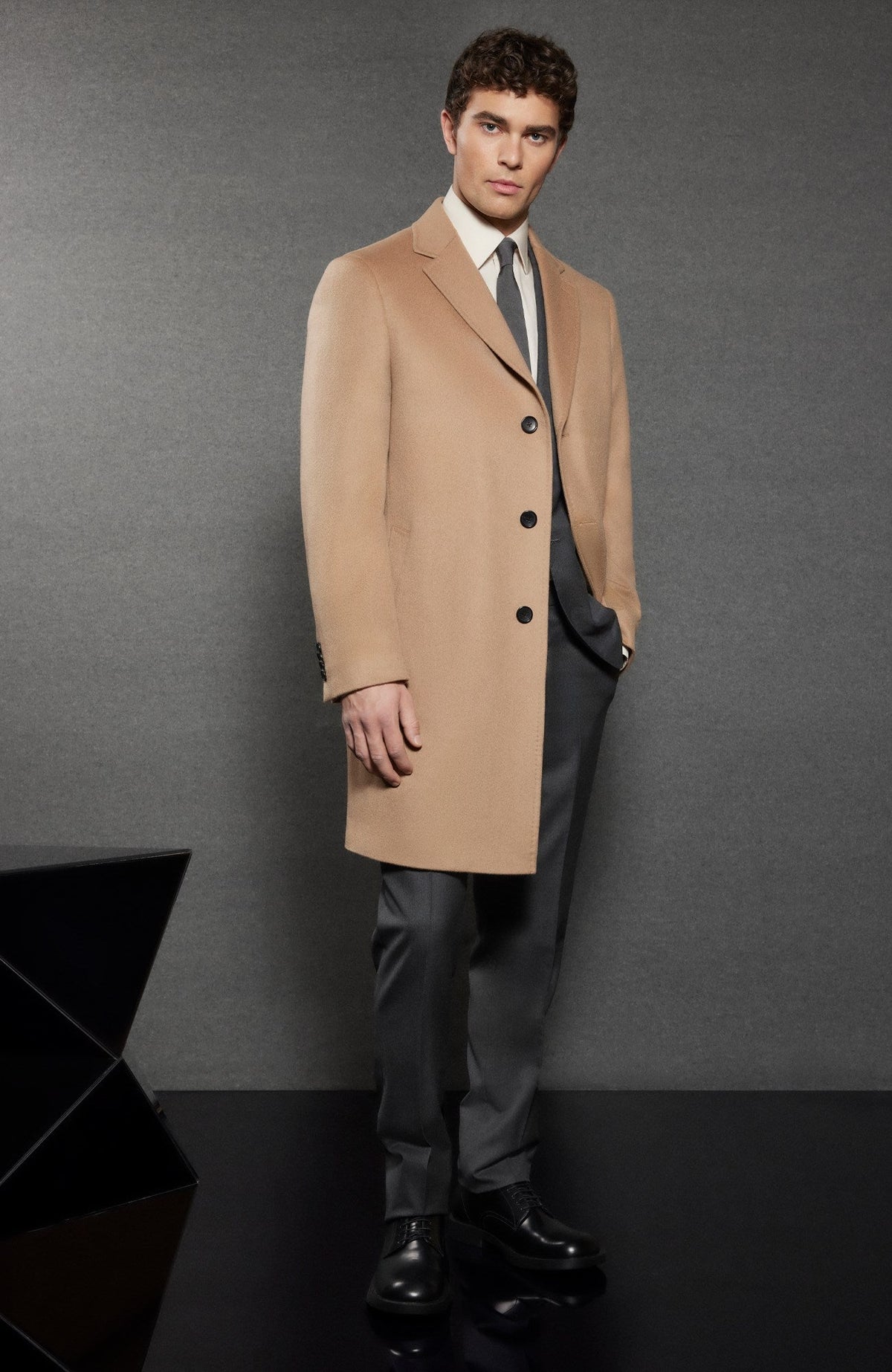 St. Pierre Lightweight Cashmere Topcoat in Camel - MENS - Cardinal of Canada-US-St. Pierre Lightweight Cashmere Topcoat in Camel