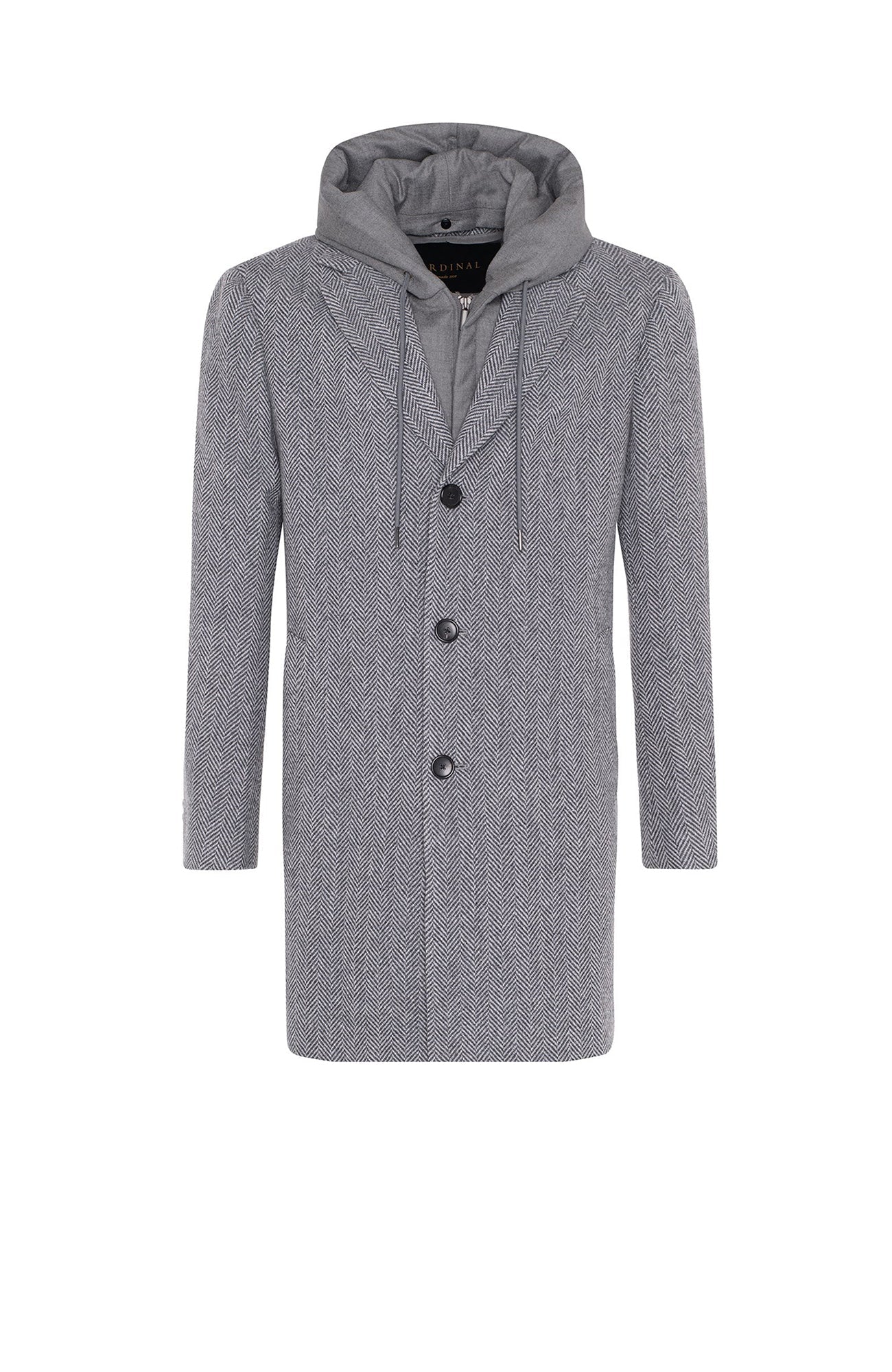 TATE GREY HERRINGBONE TOPCOAT - MENS - Cardinal of Canada - US - TATE GREY HERRINGBONE TOPCOAT