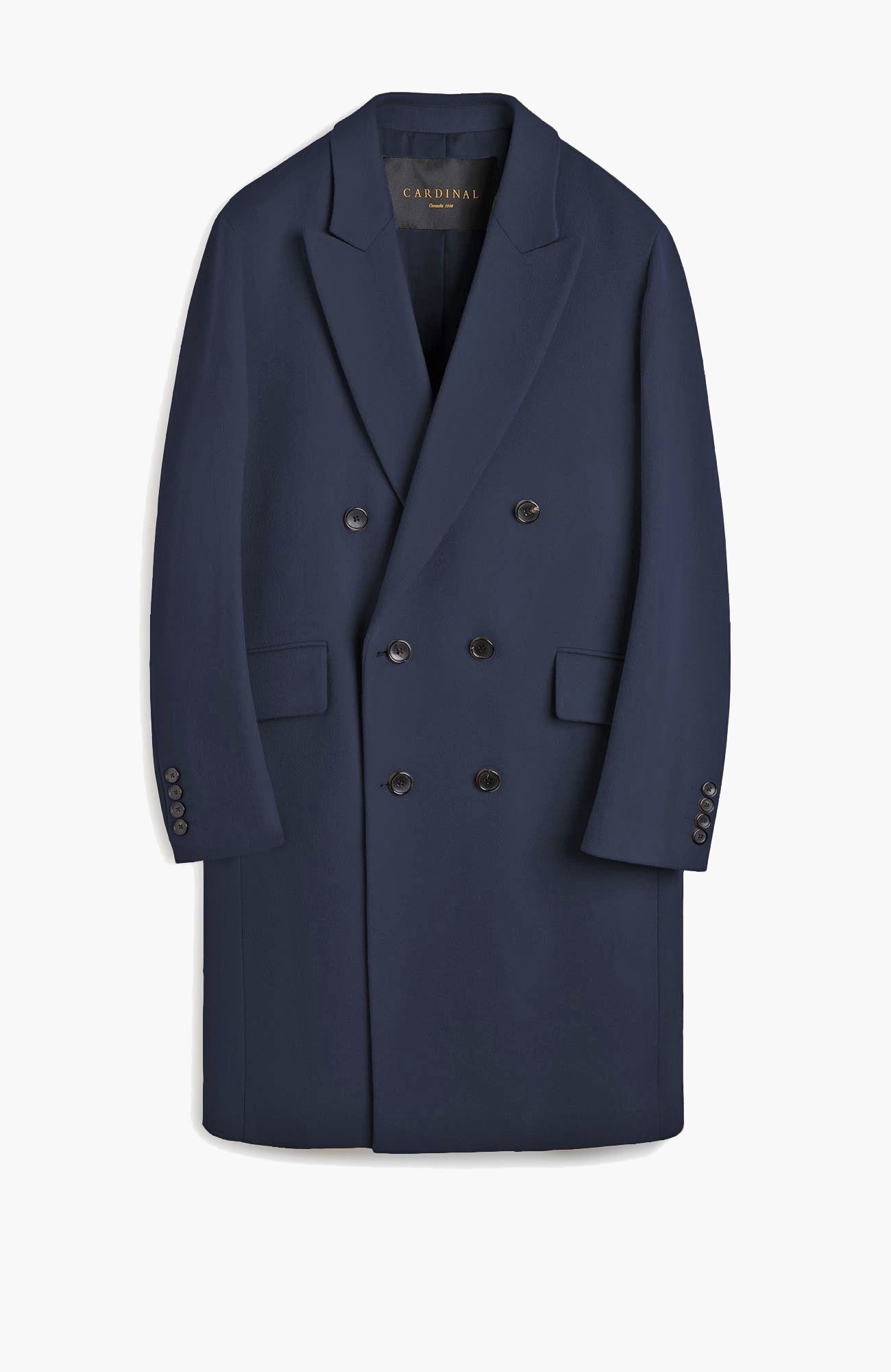Thomas Navy Cashmere Overcoat - MENS - Cardinal of Canada-US-Thomas Navy Cashmere Overcoat