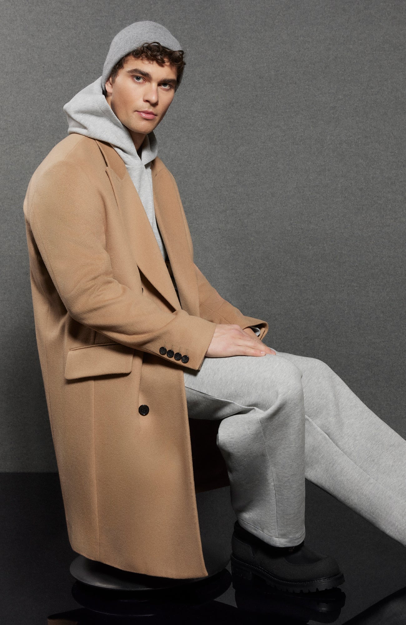 Thomas Wool & Cashmere Camel Overcoat - Cardinal of Canada-US-Thomas Wool & Cashmere Camel Overcoat