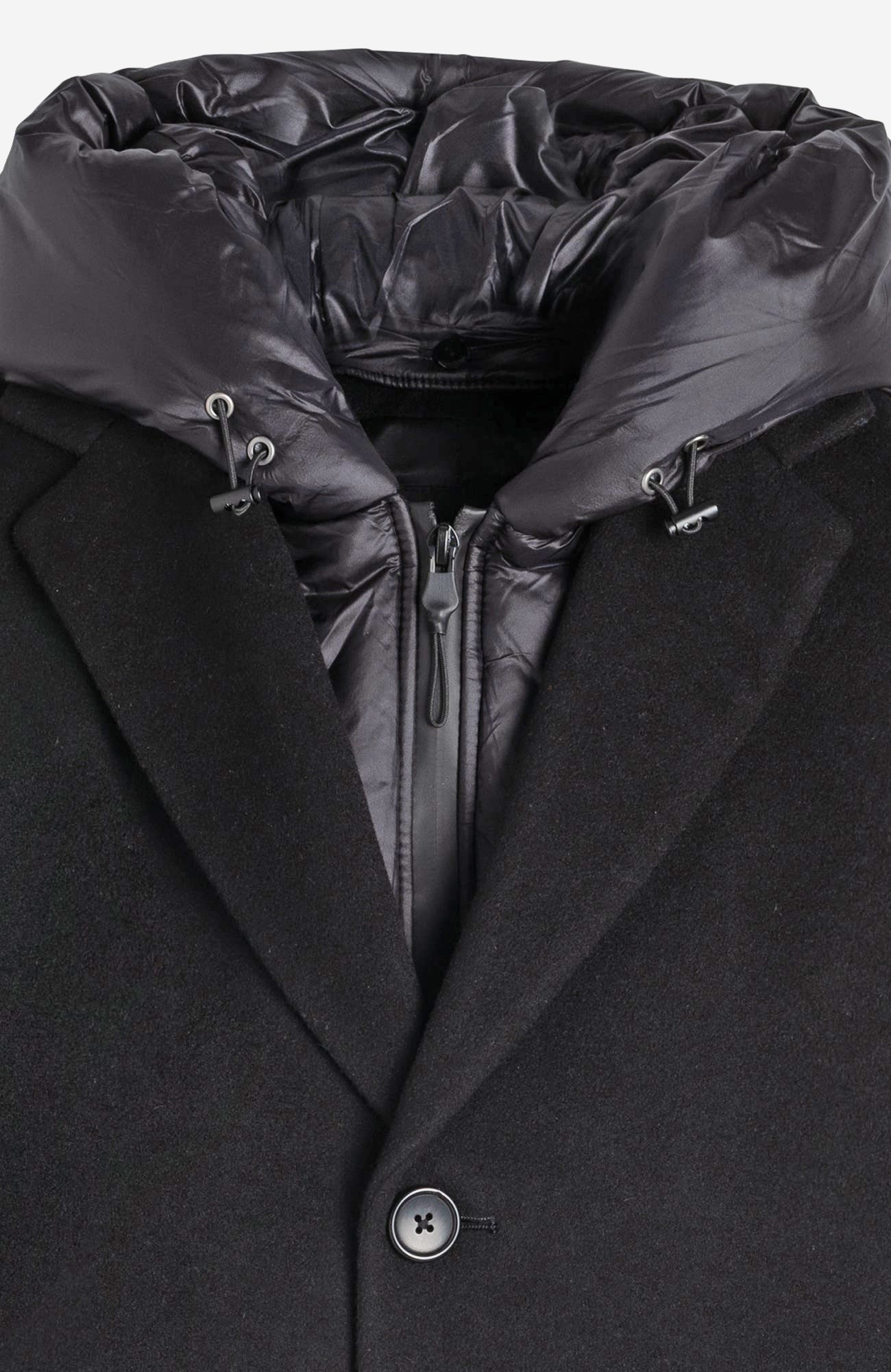 Trenton Black Wool & Cashmere Topcoat - Cardinal of Canada - US - Trenton Black Wool & Cashmere Topcoat