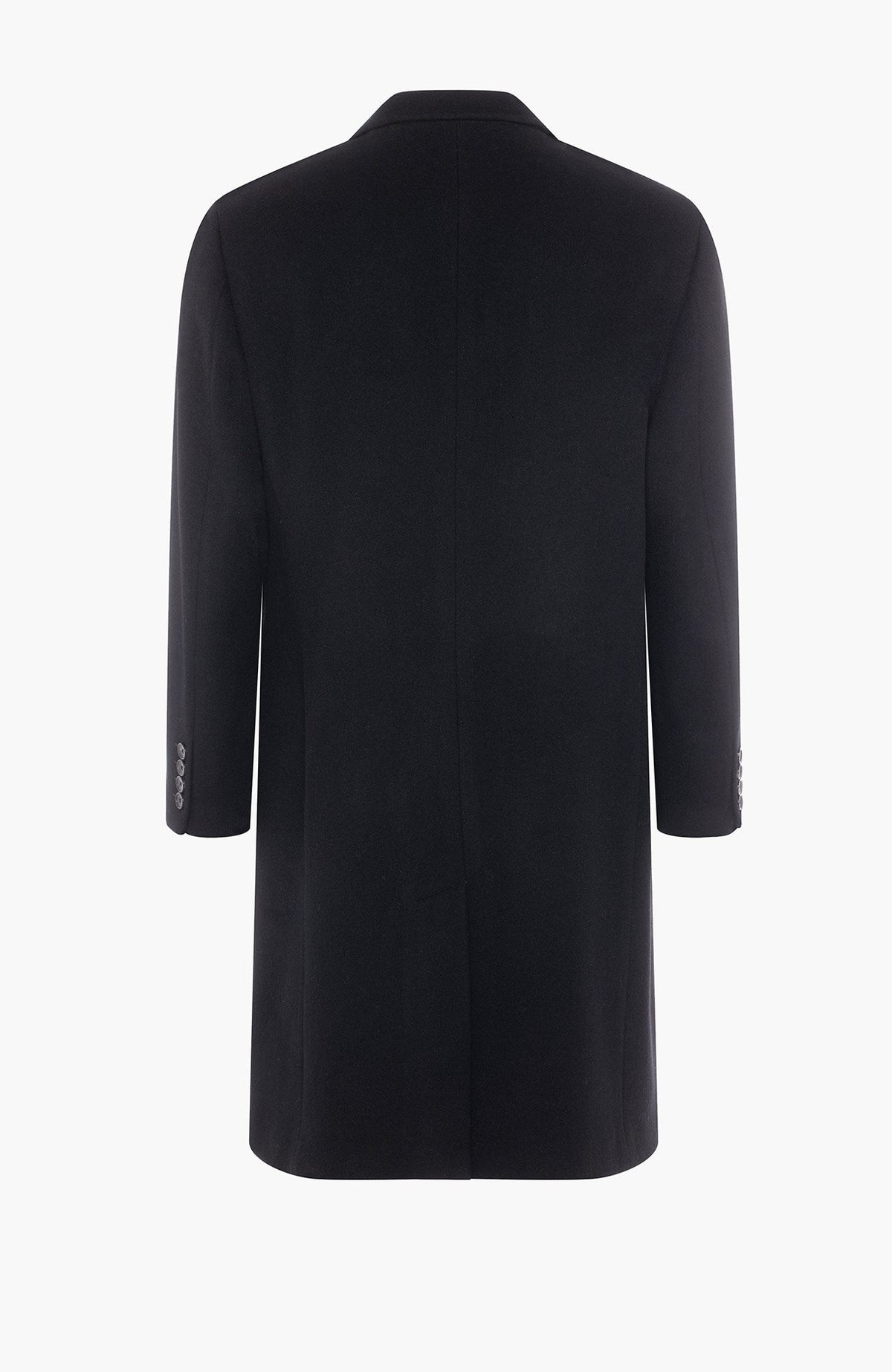 Trevor Black Wool Topcoat - MENS - Cardinal of Canada-US-Trevor Black Wool Topcoat