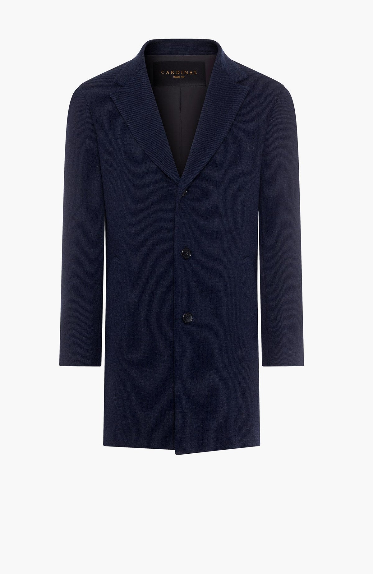 Tyson Navy Wool & Cashmere Topcoat - MENS - Cardinal of Canada-US-Tyson Navy Wool & Cashmere Topcoat