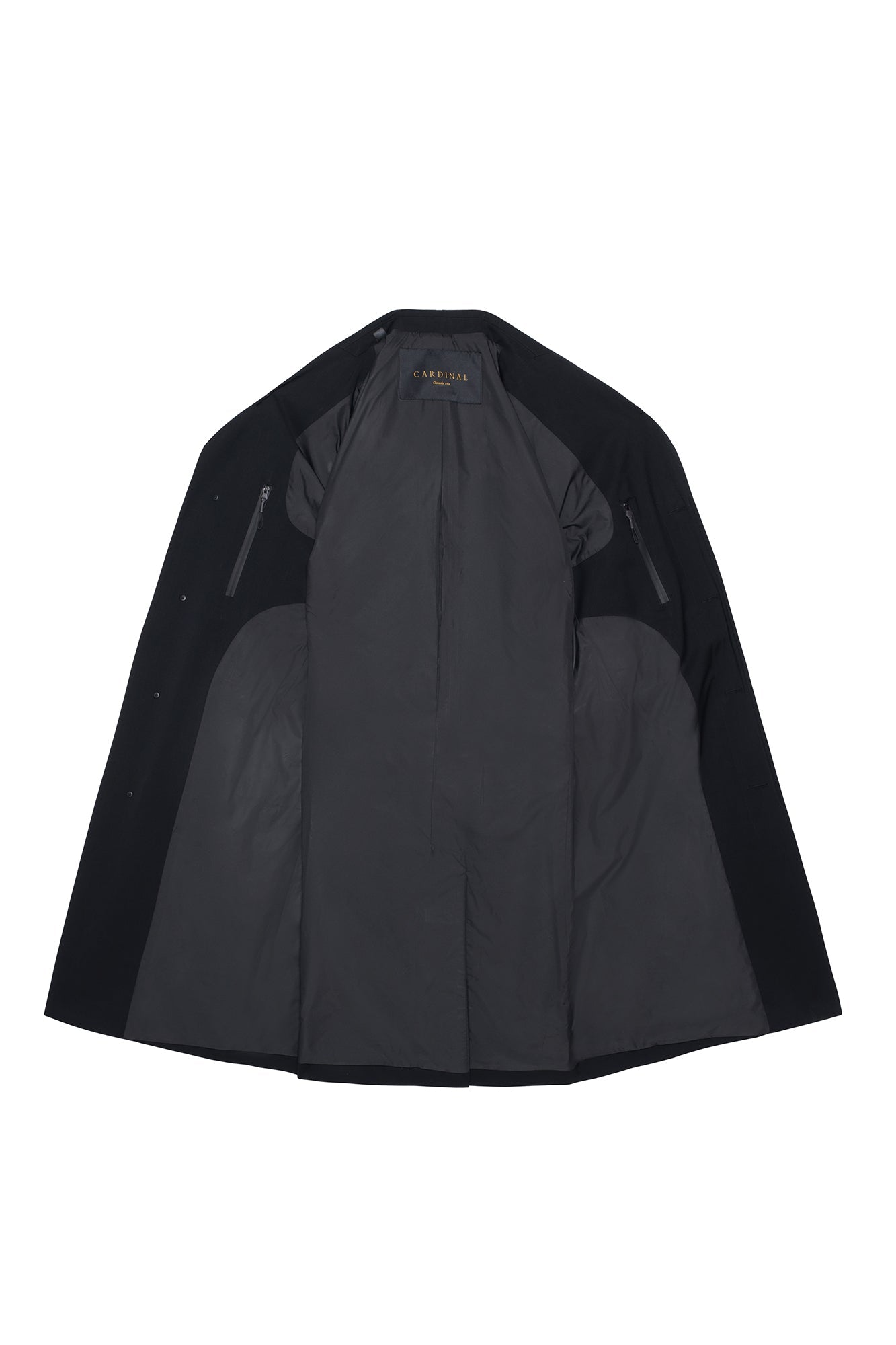 LIMITED EDITION: MAXWELL BLACK BELTED RAINCOAT - MENS - Cardinal of Canada-US-LIMITED EDITION: MAXWELL BLACK BELTED RAINCOAT 41.5 INCH LENGTH